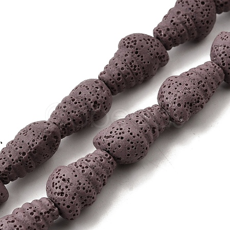 Dyed Natural Lava Rock Beads Strands G-A264-A01-01D-1