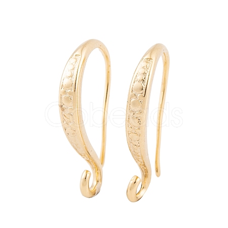 Rack Plating Eco-friendly Brass Earring Hooks KK-D075-11G-RS-1
