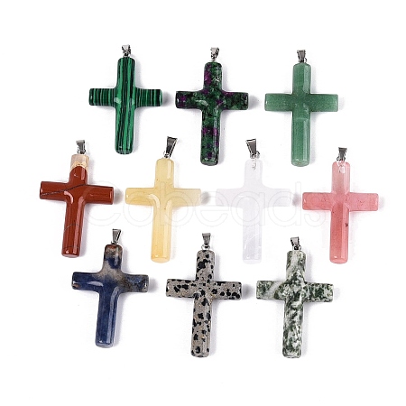 Natural & Synthetic Mixed Stone Pendants G-T122-18-1