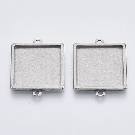 Non-Tarnish 304 Stainless Steel Cabochon Connector Settings STAS-R101-05A-1