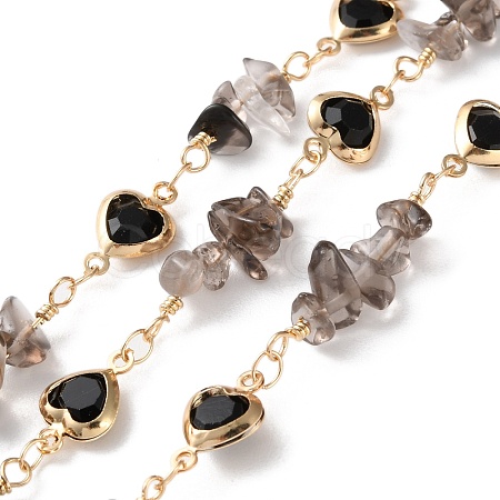 Handmade Brass Glass Square Link Chains CHC-F019-11G-08-1