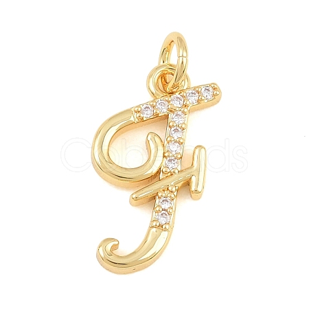 Brass Micro Pave Clear Cubic Zirconia Pendants CU-CBA7939-01F-G-1