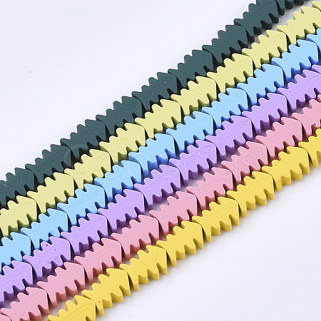 Spray Painted Non-magnetic Synthetic Hematite Beads Strands G-T124-21-1