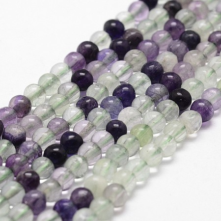Natural Fluorite Bead Strands G-G735-24-4mm-AB+-1