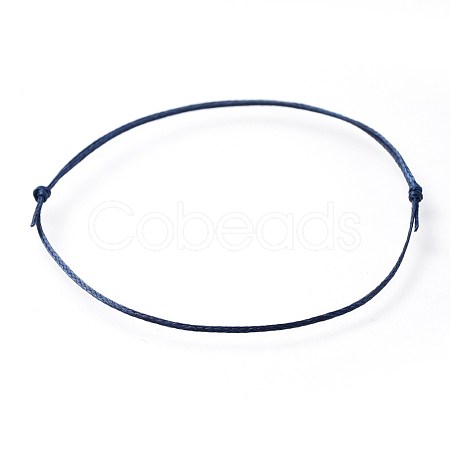 Adjustable Flat Waxed Polyester Cords Bracelet Making AJEW-JB00508-04-1