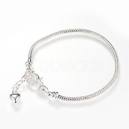 Brass European Style Bracelet Making MAK-R011-03S-1