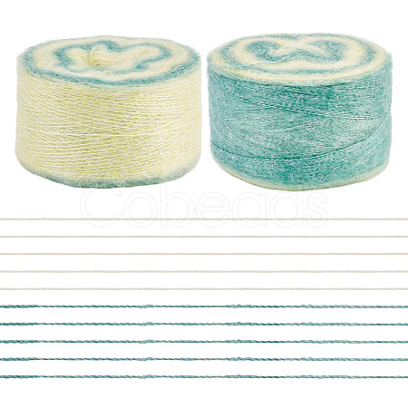 Gradient Segment Dyed Super Fine Mohair Yarn DIY-TAC0033-03D-1