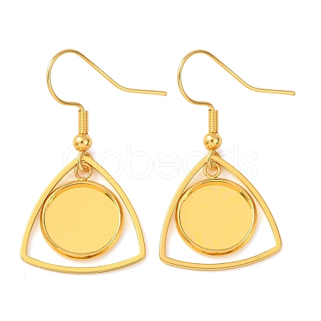 304 Stainless Steel Earring Cabochon Settings STAS-D267-01E-G-1