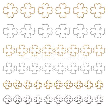 48Pcs 6 Style 316 Stainless Steel Link Rings STAS-CA0002-15-1