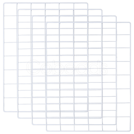 4 Bags Spray Printed Iron Mesh Wall Mounted Hanging Display Stands ODIS-WR0001-18B-1