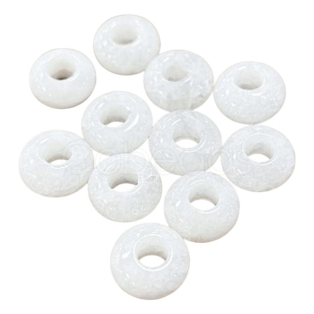 Natural White Jade European Beads G-R488-02H-1