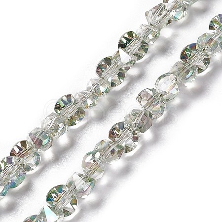 Transparent Electroplate Glass Beads Strands EGLA-L043-FR02-1