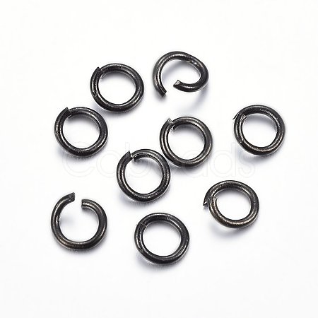 Ion Plating(IP) 304 Stainless Steel Open Jump Rings X-STAS-H467-03B-6MM-1