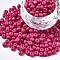 6/0 Glass Seed Beads, Baking Paint, Round Hole, Round, Camellia, 4~5x3~5mm, Hole: 1.2~1.5mm, about 4500pcs/Pound