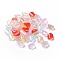 Transparent Acrylic Imitation Jelly Beads, Twist Oval, Mixed Color, 15x13x6mm, Hole: 2.5mm