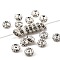 Brass Rhinestone Spacer Beads, Grade AAA, Straight Flange, Nickel Free, Silver Color Plated, Rondelle, Crystal, 5x2.5mm, Hole: 1mm