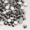 Glass Flat Back Rhinestone, Grade A, Back Plated, Faceted, Half Round, Hematite, 3.8~4mm, about 1440pcs/bag