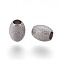 Tarnish Resistant 304 Stainless Steel Textured Beads, Oval, Stainless Steel Color, 5x4mm, Hole: 1.8mm