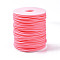 Hollow Pipe PVC Tubular Synthetic Rubber Cord, Wrapped Around White Plastic Spool, Light Coral, 3mm, Hole: 1.5mm, about 27.34 yards(25m)/roll