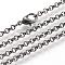 Iron Rolo Chains Necklace Making, with Lobster Clasps, Soldered, Gunmetal, 23.6 inch(60cm)