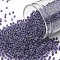 TOHO Round Seed Beads, Japanese Seed Beads, (774FM) Dark Purple Lined Crystal Rainbow Matte, 11/0, 2.2mm, Hole: 0.8mm, about 5555pcs/50g