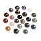 Natural Mixed Worry Stones, Flower Shape, 37.5~38x38x7~7.5mm