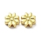 Rack Plating Alloy Beads, Long-Lasting Plated, Lead Free & Cadmium Free, Flower, Real 18K Gold Plated, 9x9x3mm, Hole: 1.6mm