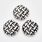 CCB Plastic Pendants, Flat Round, Antique Silver, 28x27.5x8.5mm, Hole: 3.5mm, about 170pcs/500g