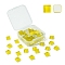 60Pcs Transparent Glass Cabochons, Square, Yellow, 9.8x9.8x4mm