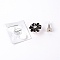 Zinc Alloy with Rhinestones Car Perfume Decoration Set, Chrysanthemum, Black, 32.5x16mm, Inner Diameter: 17x9mm