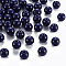 Opaque Acrylic Beads, Round, Prussian Blue, 8x7mm, Hole: 2mm