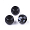 Acrylic Beads, Imitation Gemstone Style, Rondelle, Black, 11.5x9.5mm, Hole: 5.5mm, about 760pcs/500g