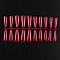 Solid Color Plastic Seamless Toe False Nail, Practice Manicure Nail Art Tool, Cerise, 26~32x6~13mm, 20pcs/set.