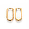 PVD Vacuum Plating 304 Stainless Steel Huggie Hoop Earrings, Oval, Real 18K Gold Plated, 21x12x3mm, Pin: 1mm