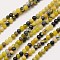 Natural Gemstone Yellow Turquoise(Jasper) Round Beads Strands, 2mm, Hole: 0.8mm, about 184pcs/strand, 16 inch