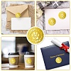 34 Sheets Self Adhesive Gold Foil Embossed Stickers DIY-WH0509-082-4