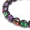 Acrylic Skull Beaded Stretch Bracelet BJEW-JB08544-5