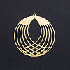 201 Stainless Steel Filigree Pendants STAS-S105-JN406-1