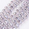 Electroplate Glass Beads Strands X-EGLA-E051-PL8mm-B03-1