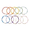 10Pcs Glass Seed Beads & Glass & Natural Trochid Shell Beaded Stretch Bracelets for Women BJEW-MZ00285-5