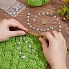 4Pcs 4 Style Acrylic Beaded Knitting Row Counter Chains with Alloy Sheep Charm HJEW-AB00664-3