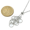 Tarnish Resistant 304 Stainless Steel Cable Chains Macrame Pouch Empty Stone Holder for Pendant Necklaces Making NJEW-TA00083-01-4