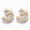 Brass Micro Cubic Zirconia Charms KK-N231-21-NF-1