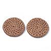 Handmade Reed Cane/Rattan Woven Beads WOVE-Q075-04-2