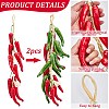 2Pcs 2 Colors Foam Simulated Chili Hanging Decorations AJEW-GF0009-60-6