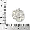 304 Stainless Steel with Dyed Synthetic Turquoise Pendants STAS-G374-05S-19-3