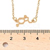 304 Stainless Steel Chemical Symbol Pendant Necklaces NJEW-Z073-03G-04-5