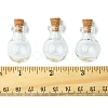 8Pcs Round Glass Bottle for Bead Containers BOTT-FS0001-03-5