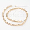 Electroplate Glass Beads Strands X-EGLA-D020-6x4mm-49-3