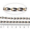 Ion Plating(IP) 304 Stainless Steel Enamel Twisted Oval Link Chains CHS-K019-02G-02-2